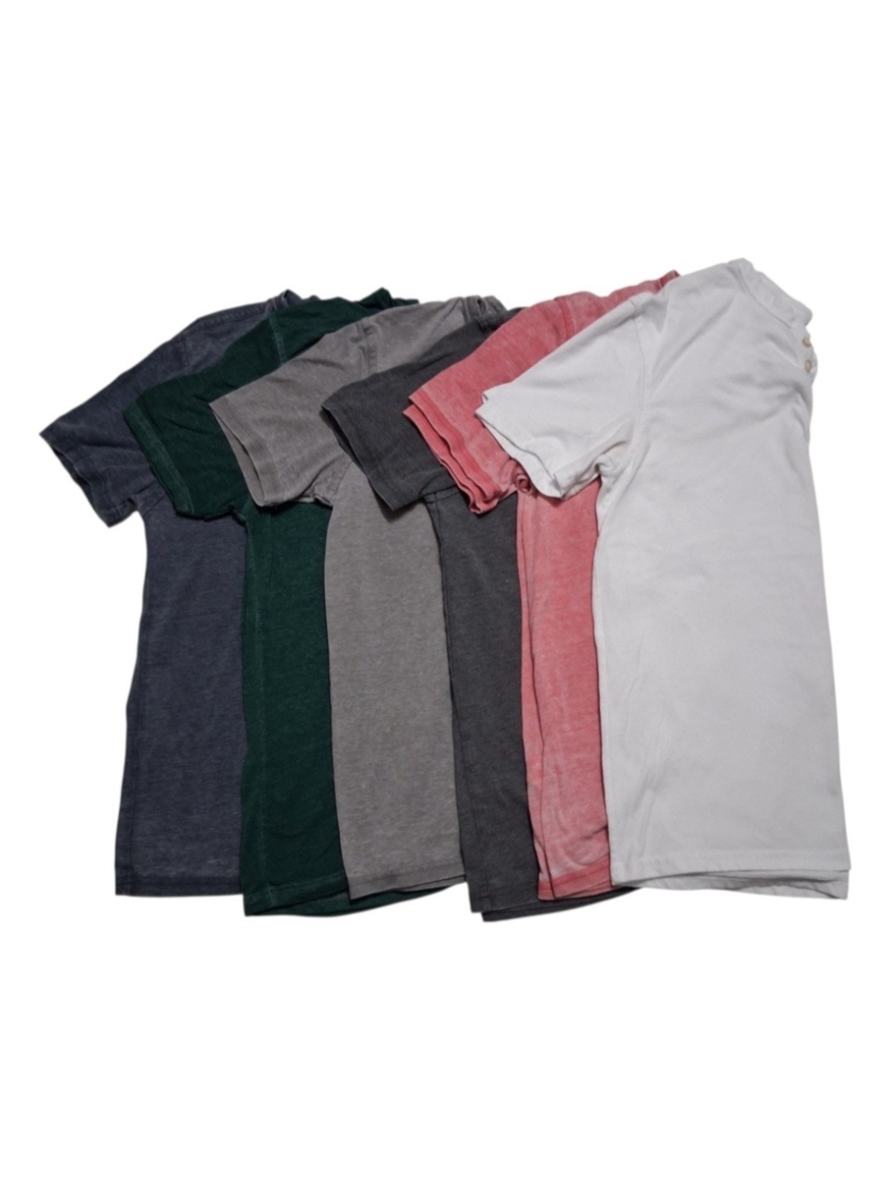 LOT OF 6 Lucky Brand Venice Burnout Mens Shirts Size Small S Crew V-Neck Henley